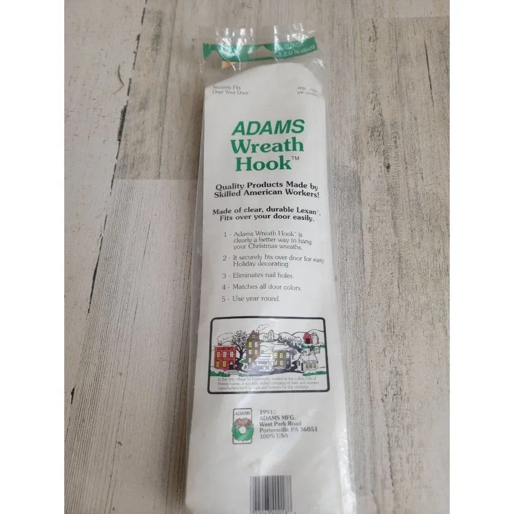 Adam's wreath hook vintage 1991 Xmas accessories home decor